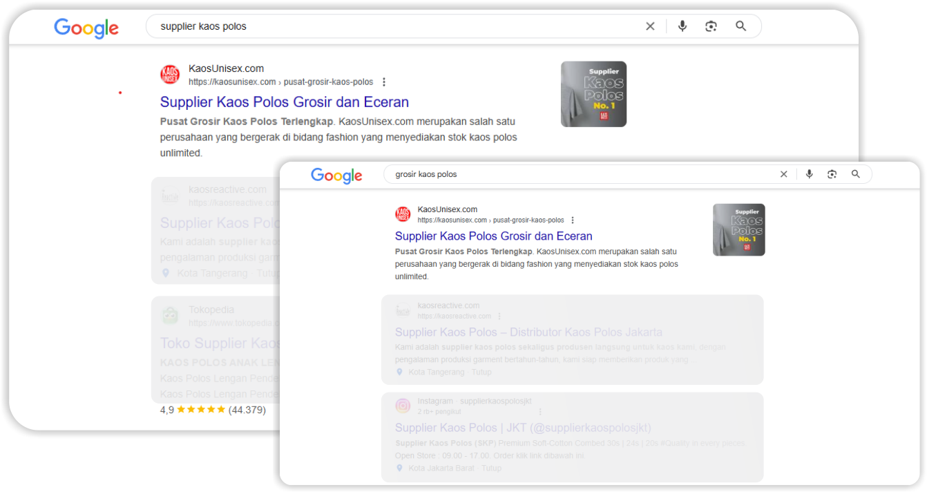 porfolio jasa seo kaosunisex