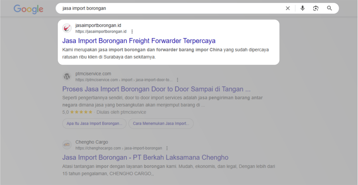 ss portfolio seo surabaya jasaimportborongan