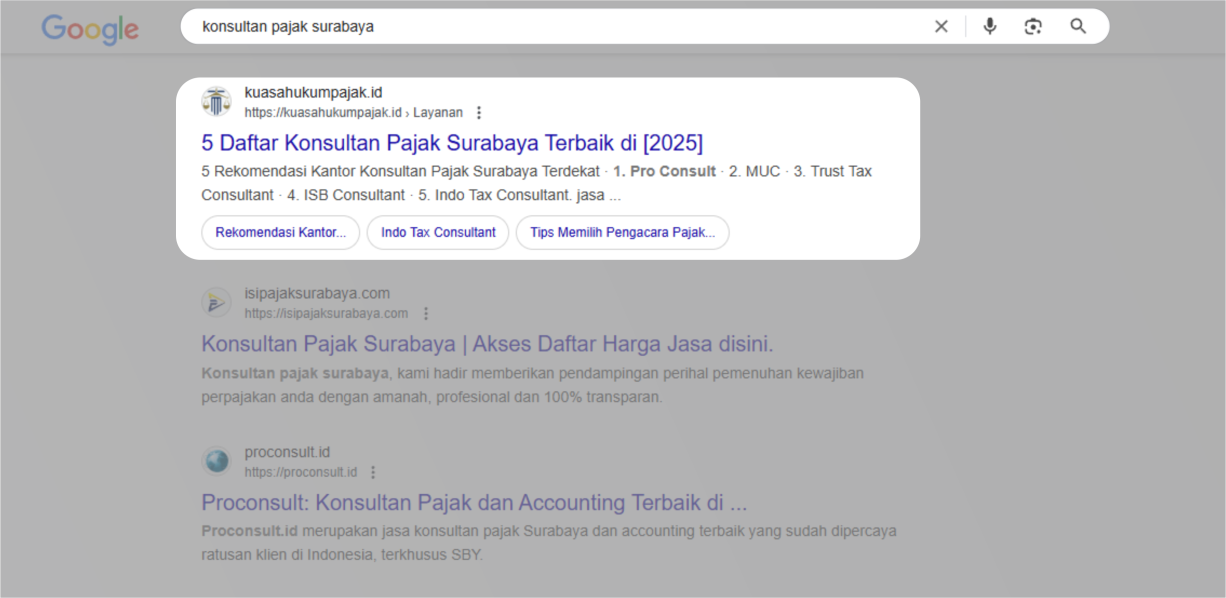 ss portfolio seo surabaya kuasa hukum pajak